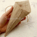 12 pcs Rustic Burlap Pew Cones