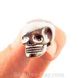 Tibetan Silver Skull Spacer Beads