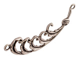 Tibetan Antique Silver Feather Charm Pendant