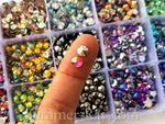 Rhinestones 5mm AB Pointed End Mixed Color in Storage Box - 4500 pieces