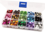 Rhinestones 10mm Mixed Color in Storage Box - 300 or 600 pieces