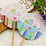 DIY Personalized Baby Shower/Christening Cupcake Topper