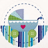 Blue Pram - 30 pieces