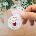 We're Adding S'More Love Baby Pacifier Baby Shower Tags with Rhinestone