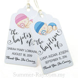 Personalized Royale Baby Boy or Girl Baptism Gift Tag