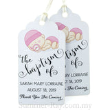 White Linen Baby in Pink