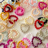 Pearl Beaded Hearts 10 mm