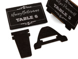 Personalized White Ink Printing Chalkboard Wedding Place Cards with Easels