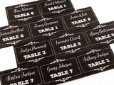 Personalized White Ink Printing Chalkboard Wedding Place Cards with Easels