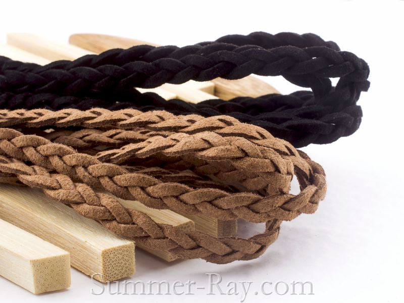 5M Flat Faux Suede String Thread Bracelet Findings Strand Cow Rope
