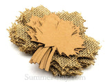 Personalized Burlap Maple Leaf Place Cards