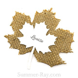 Personalized Burlap Maple Leaf Place Cards