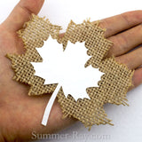 Personalized Burlap Maple Leaf Place Cards