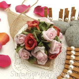 80 mm Rustic Burlap Pew Cones with Lace Trim