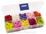 Doll Buttons 7mm (4 eye) in Storage Box - 800 pieces