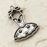 Tibetan Silver Ballet Tutu Charm Pendant