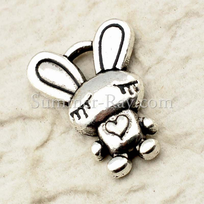 990 Sterling selling Silver Lord Rabbit Pendant Charm, Silver Rabbit God Pendant ,Silver Tu'er Ye Charm