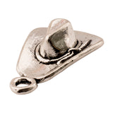 Tibetan Silver Wild West Cowboy Hat Charm Pendant