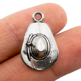 Tibetan Silver Wild West Cowboy Hat Charm Pendant