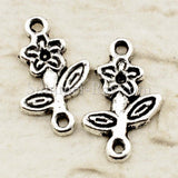 Tibetan Silver 5-Petal Flower Charm Pendant