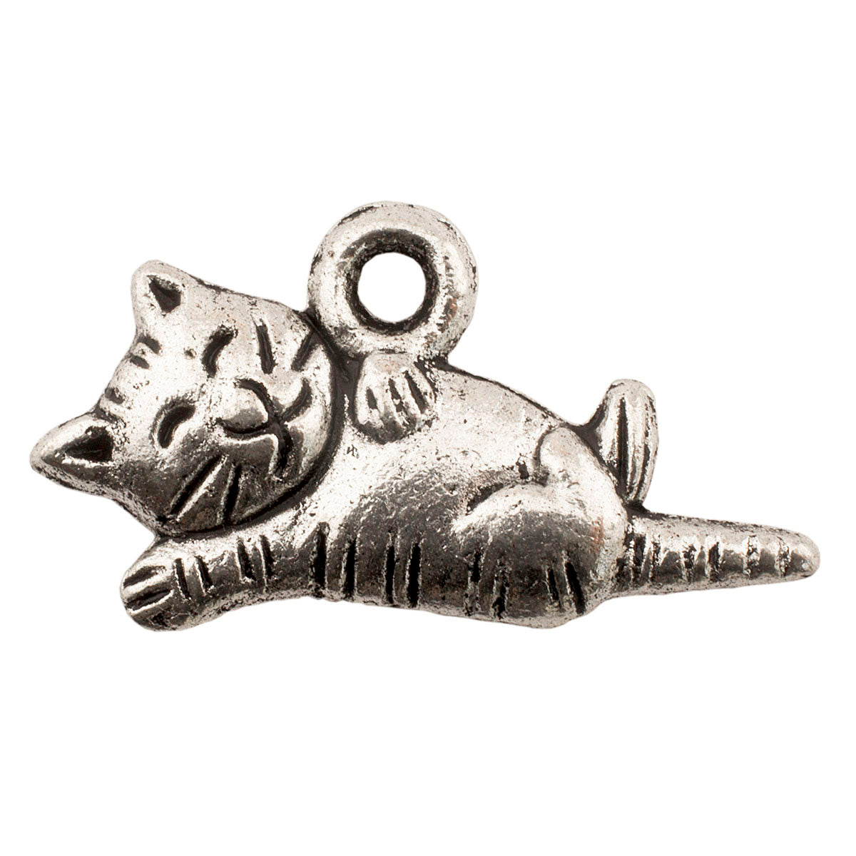 Cat Charm - Choose Your Sterling Silver Cat Charm to Add to Bracelet Space Cat