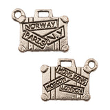 Tibetan Silver Suitcase/Luggage Charm Pendant