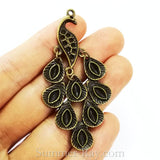 Tibetan Antique Bronze Peacock Charm Pendant