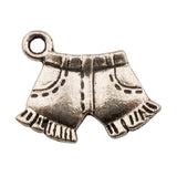 Tibetan Silver Jeans Denim Shorts Charm Pendant