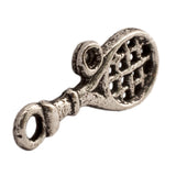 Tibetan Silver Tennis Racket and Ball Charm Pendant