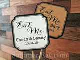 DIY Personalized Double Sided Wedding Cupcake Toppers "Eat Me"