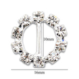 Diamante Rhinestone Circle Buckles