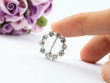 Diamante Rhinestone Circle Buckles