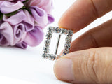 Diamante Rhinestone Rectangle Buckles