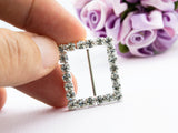 Diamante Rhinestone Rectangle Buckles