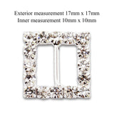 Diamante Rhinestone Square Buckles