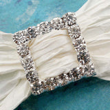 Diamante Rhinestone Square Buckles