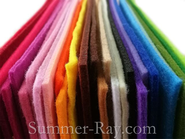 EXTRA THICK FELT 3mm Polyester Plain Colour Craft Bag Felt Fabric
