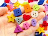 Felt Buttons Multi Color and Design - 200 pieces