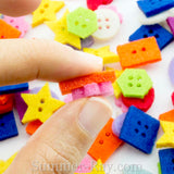 Felt Buttons Multi Color and Design - 200 pieces