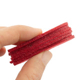 100pcs Red Felt Heart - 2mm thick - Laser Cutout Scrapbooking Embellishment