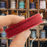 100pcs Red Felt Heart - 2mm thick - Laser Cutout Scrapbooking Embellishment