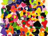 Felt Cut Out - Heart Multi Sizes and Colors 30g