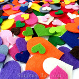 Felt Cut Out - Heart Multi Sizes and Colors 30g