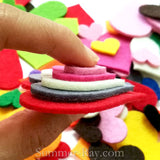 Felt Cut Out - Heart Multi Sizes and Colors 30g
