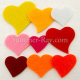 Felt Cut Out - Multi Sizes Heart 70 pieces