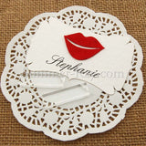 Personalized Felt Mustache and Lips Place Card - 20 to 140 pieces