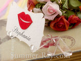 Personalized Felt Mustache and Lips Place Card - 20 to 140 pieces