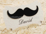 Personalized Felt Mustache and Lips Place Card - 20 to 140 pieces