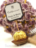 DIY Personalized Double Sided Wedding Cupcake Toppers "For"