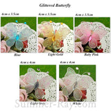 Stocking Butterflies 4 cm with Glitter - 50 pieces